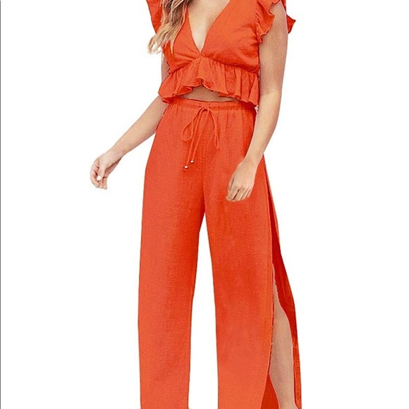 NWT 2-Piece Crop Top+Pants Set - Picture 5 of 10